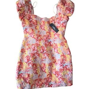 Lulus Floral Puff Sleeve Dress. Size:M